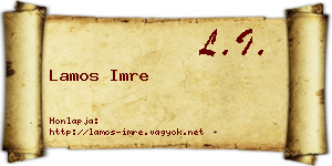 Lamos Imre névjegykártya